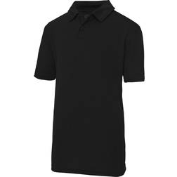 AWDis Kid's Just Cool Sports Polo Plain Shirt - Jet Black (UTRW696)