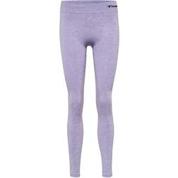 Hummel Seamless Mid Waist Tights - Lavender Melange