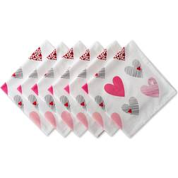 Design Imports CAMZ37699 Hearts Collage Print Napkin Set of 6