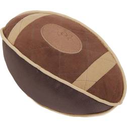 Petlife Pugskin Durable Oxford Squeaky Football Dog Toy