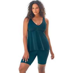 Plus Women's Flowy Tankini Top by Swim 365 in (Size 16)