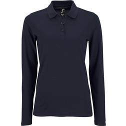 Sols Women's Perfect Long Sleeve Pique Polo Shirt - French Navy