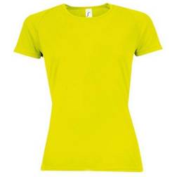 Sols Women's Sporty Short Sleeve T-Shirt - Neon Yellow