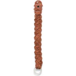 Sebra Crochet Pacifier Clip Dark Amber