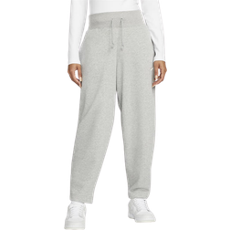 Nike Women's Sportswear Phoenix Fleece Curve High Waist Sweatpants - Dark Gray Heather/Sail