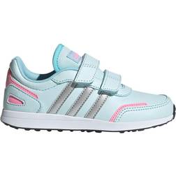 Adidas Kid's VS Switch 3 Lifestyle Hook and Loop Strap - Almost Blue/Silver Metallic/Beam Pink