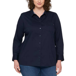 Tommy Hilfiger Roll-Tab Shirt Plus Size - Navy