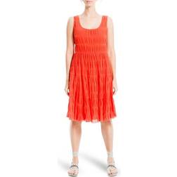 Max Studio Textured Sleeveless A-Line Dress - Papaya