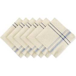 Zingz & Thingz French Striped Cloth Napkin White (50.8x50.8)