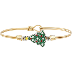 Luca + Danni Holiday Tree Bangle Bracelet - Gold/Silver/Red/Transparent/Green/Yellow