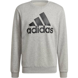 Adidas Essentials French Terry Big Logo Sweatshirt - Medium Grey Heather/Black