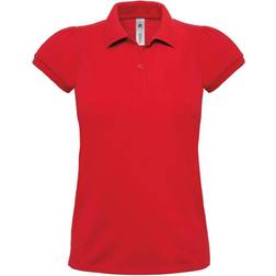 B&C Collection Women's Heavymill Short Sleeve Polo Shirt - Red