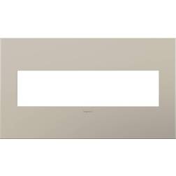 Legrand Satin Nickel Cast Metal 4-Gang Wall Plate