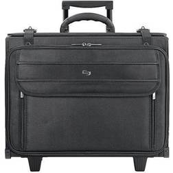 Solo New York Midtown Collection Morgan Laptop Rolling Briefcase, Black Polyester (B151-4) Black