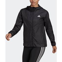 Adidas Women's Zip-Front Hooded Jacket White/black