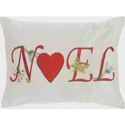 Mina Victory Holiday Embroidered Complete Decoration Pillows White (40.64x30.48)