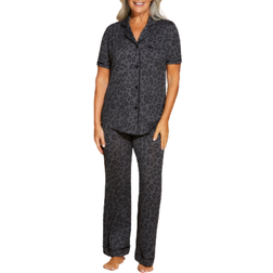 Cosabella Printed Short Sleeve Top And Pant Pajama Set - Black Panther