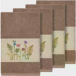 Linum Home Textiles Serenity Embellished Guest Towel Brown (76.2x40.64)