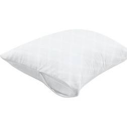 Allerease Ultimate Zippered Standard/Queen Pillow Protector Pillow Case White (71.12x50.8)