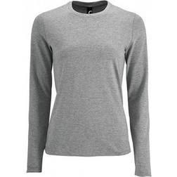 Sols Imperial Long Sleeve T-shirt - Grey Marl