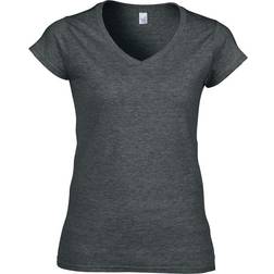 Gildan Soft Style Short Sleeve V-Neck T-shirt - Dark Heather