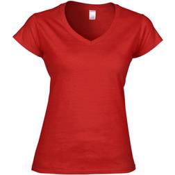 Gildan Soft Style Short Sleeve V-Neck T-shirt - Red