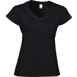 Gildan Soft Style Short Sleeve V-Neck T-shirt - Black