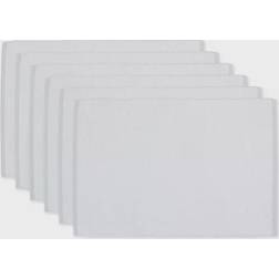 Eco-Friendly Chambray Fine Ribbed 6-pack Place Mat Gray (48.26x33.02)