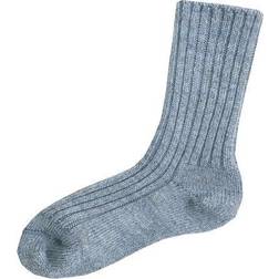 Joha Wool Socks, Blue Melange