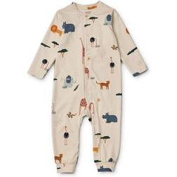 Liewood Birk Patterned Pajamas - Safari Sandy Mix