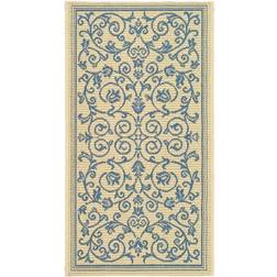 Safavieh Courtyard Collection Blue, Beige 31x60"