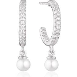 Sif Jakobs Ellera Perla Medio Earrings - Silver/Pearl/Transparent