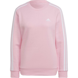 Adidas Essentials 3-Stripes Fleece Sweatshirt - True Pink/White