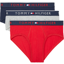 Tommy Hilfiger Essential Luxe Stretch Brief 3-pack - Red/Grey Heather/Navy