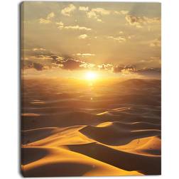 Design Art Evening Sahara Desert with Sunlight Wall Decor 16x32"