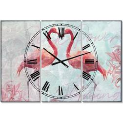 Design Art Flamingo Power Wall Clock 36"