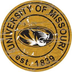 Fan Creations Missouri Tigers Distressed Round Sign Board