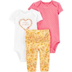 Carter's Baby's Floral Little Character Set 3-pack - Pink/Yellow (V_1N724810)