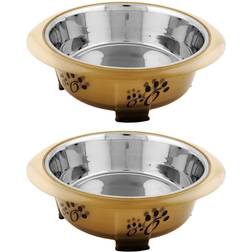Iconic Pet Designer Oval Fusion Pet Bowls 2pcs S