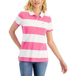 Tommy Hilfiger Striped Piqué Polo Shirt - Dahlia Combo