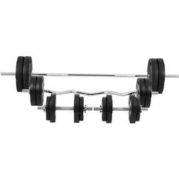 Gorilla Sports Vinyl Tri Grip Complete Weight Set 100kg