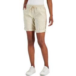 Tommy Hilfiger Women's Rolled-Cuff Utility Shorts - Khaki