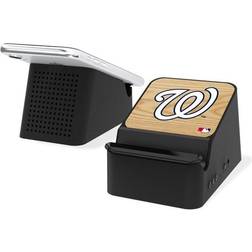 Strategic Printing Washington Nationals 5-Watt Baseball Bat Design Wireless Charging Station & Bluetooth Speaker