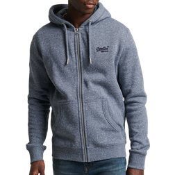 Superdry Vintage Logo Zip Hoodie - Light Blue