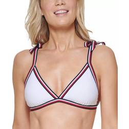 Tommy Hilfiger Tie-Strap Triangle Bikini Top - Soft White