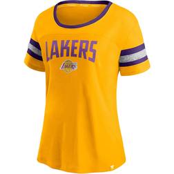 Fanatics Los Angeles Lakers Block Party Striped Sleeve T-Shirt W