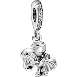 Pandora Married Couple Dangle Charm - Silver/Transparent