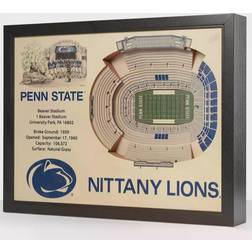 NCAA Penn State Nittany Lions StadiumViews 3D Framed Art 25.5x19.5"