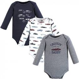 Hudson Cotton Long-Sleeve Bodysuits 3-pack - Cars (10118776)