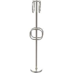 Allied Brass Towel Stand with 4 Integrated Towel Rings (TS-40T-SN)